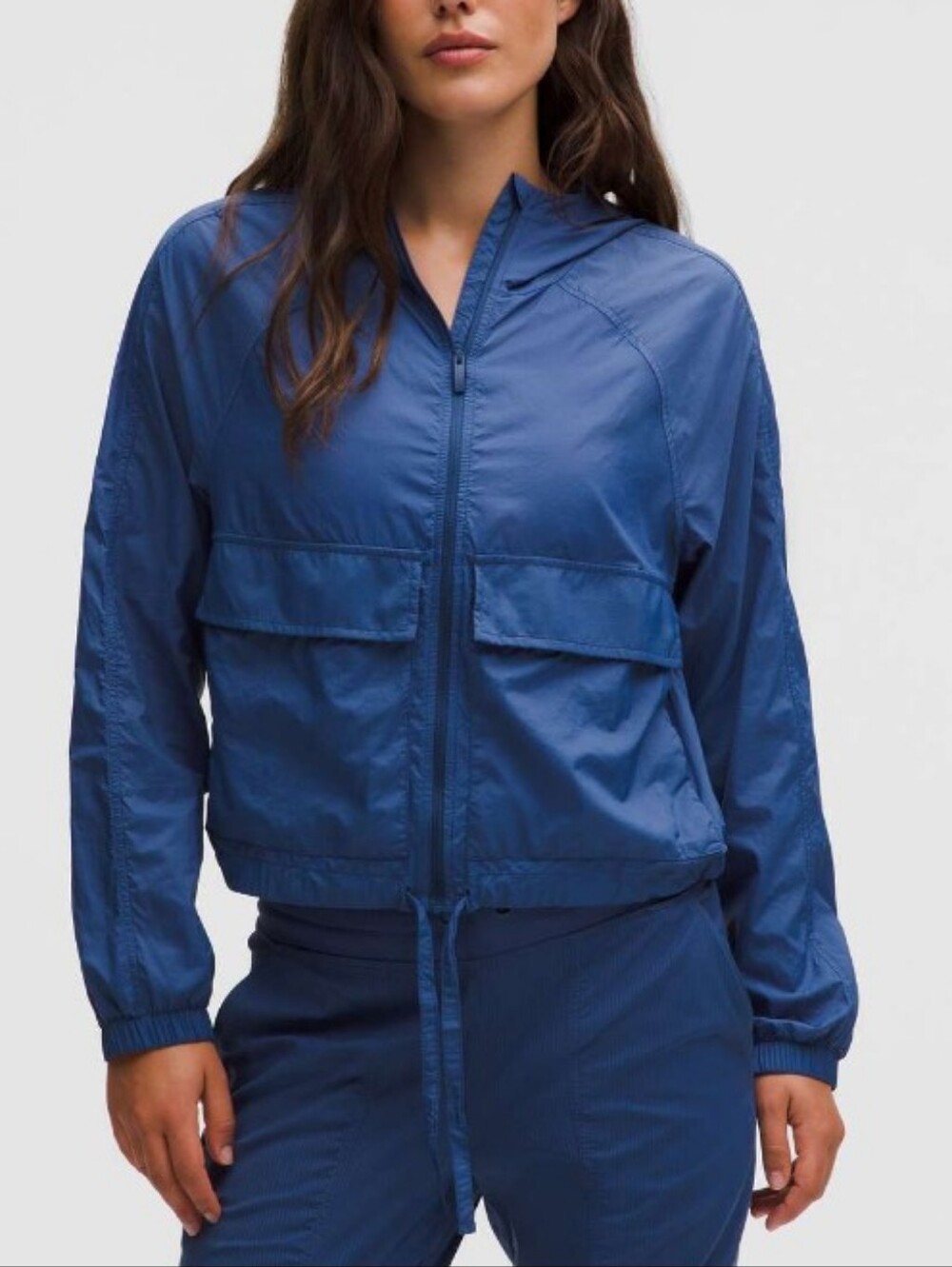 Lululemon Hood-Lite Relaxed-Fit Jacket Blue Twill GUC